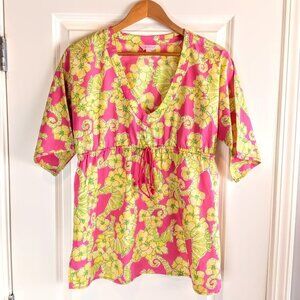 Lilly Pulitzer Seahorse Print Cotton Tunic Top